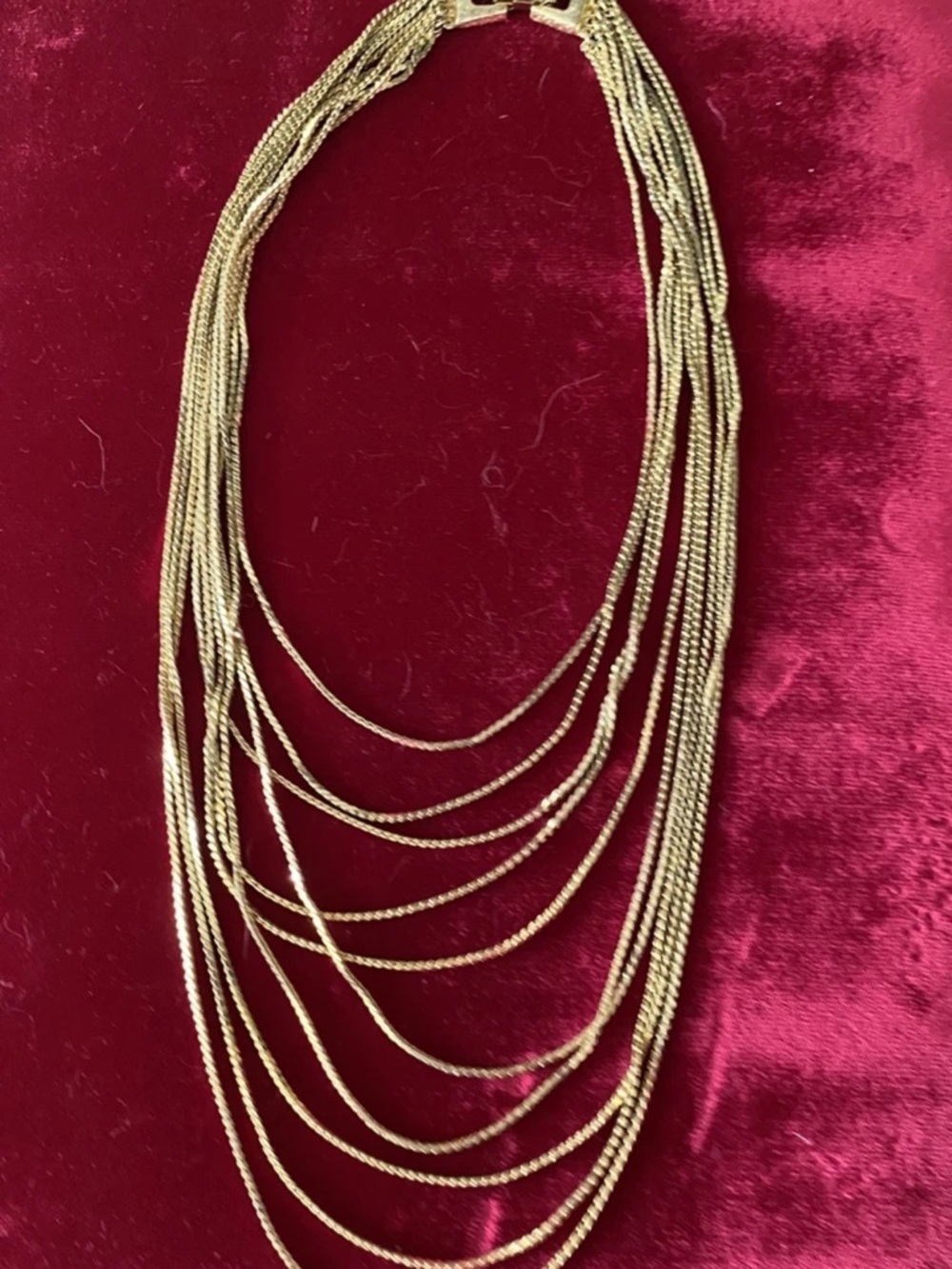 Layered Gold Multi-Strand Necklace - Elegant Women’s vintage Jewelry